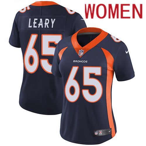 Women Denver Broncos #65 Ronald Leary Navy Blue Nike Vapor Limited NFL Jersey